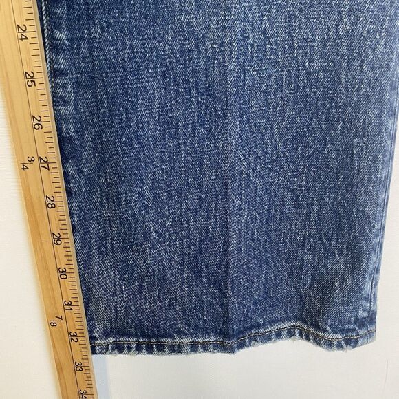 Madewell Relaxed Bootcut Jeans 29 Tall Blue Distressed High Rise Western Grunge - Picture 6 of 14